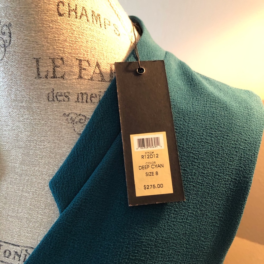 Rachel Zoe Teal Tulip-hem dress - Picture 2 of 8